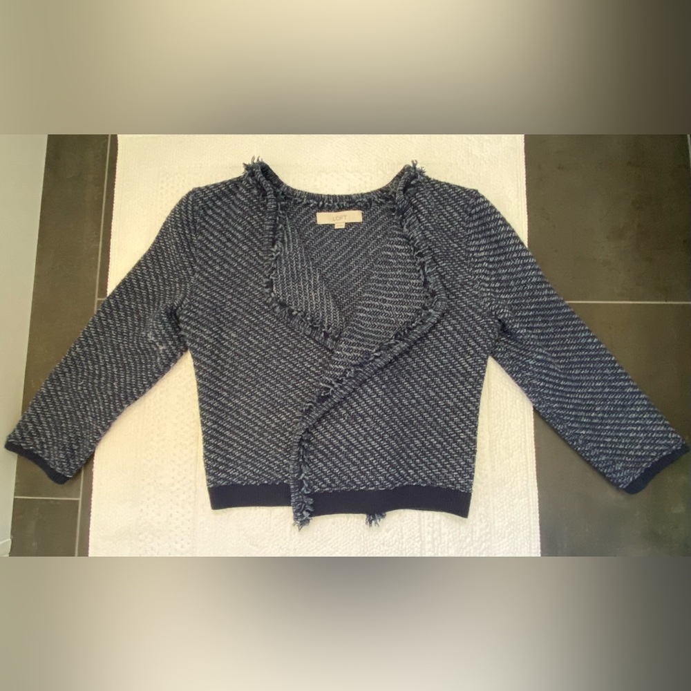 Loft Quilted Cropped Blazer